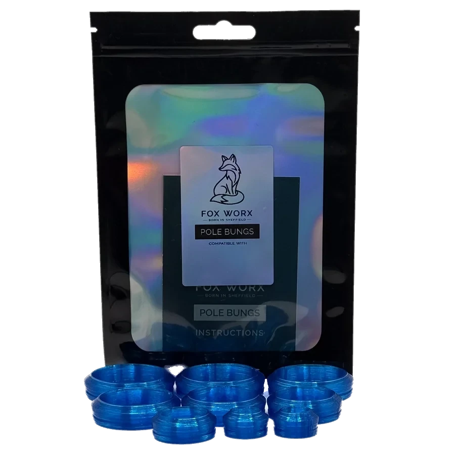 Fox Worx pole bungs in blue