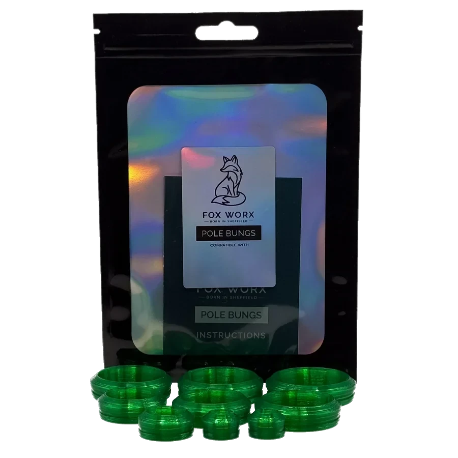 Fox Worx pole bungs in green